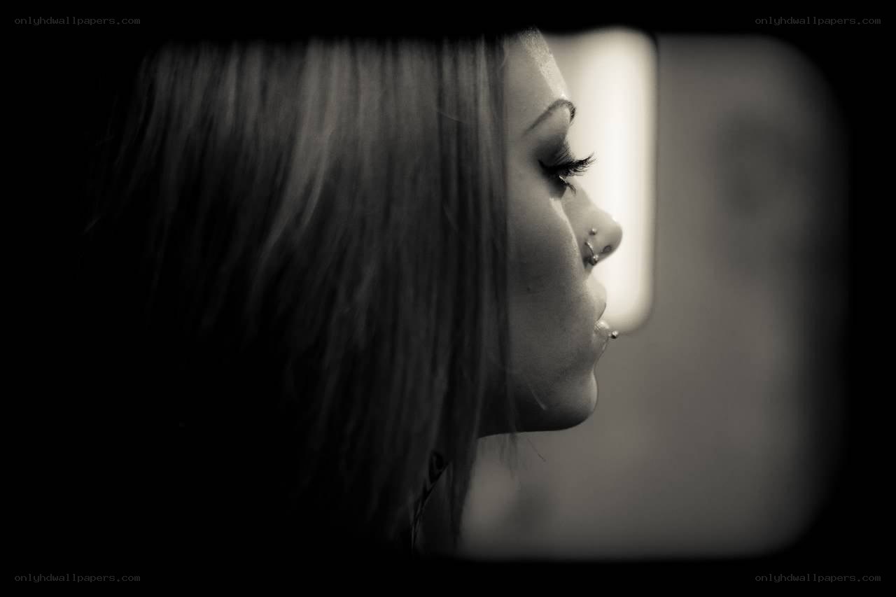 woman in profile view