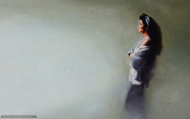 woman in profile with shawl