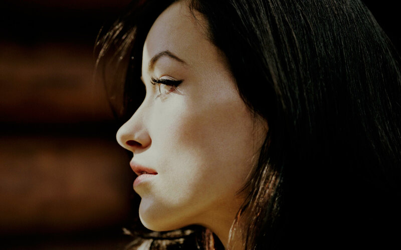 woman in profile with soft lighting