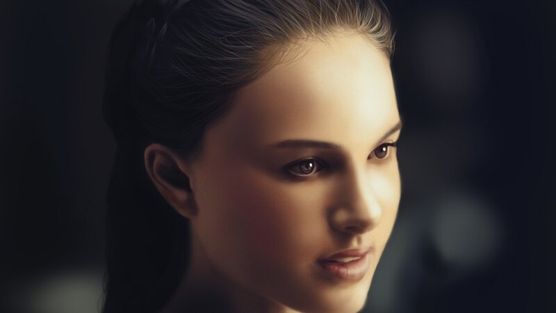 woman in profile with soft lighting