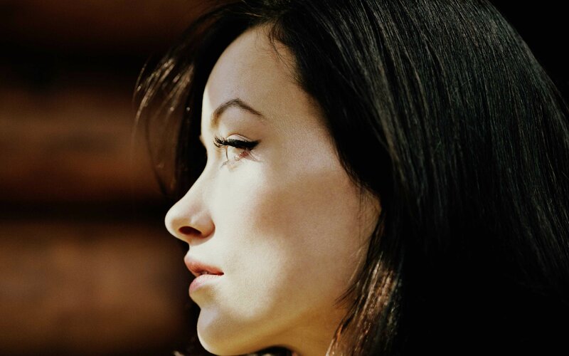 woman in profile with soft lighting
