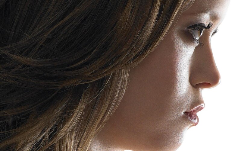 woman in profile with soft lighting