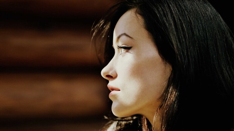 woman in profile with sunlight