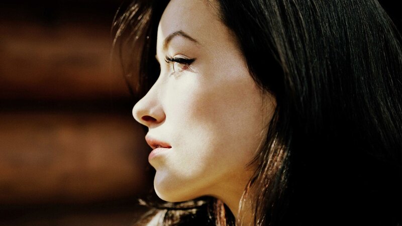 woman in profile with sunlight