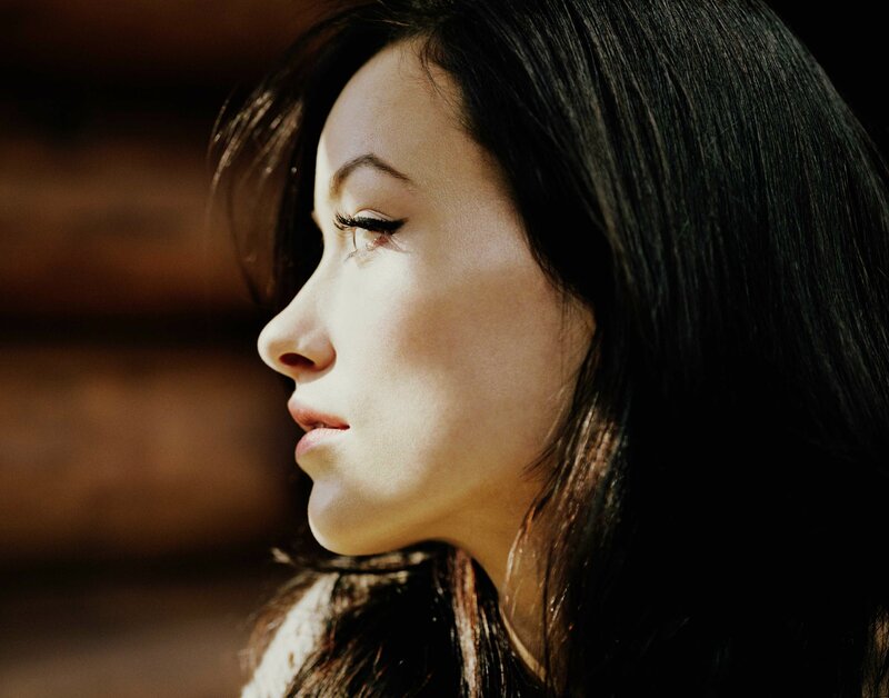woman in profile with sunlight