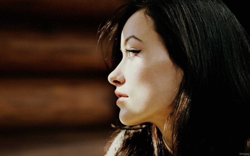 woman in profile with sunlight