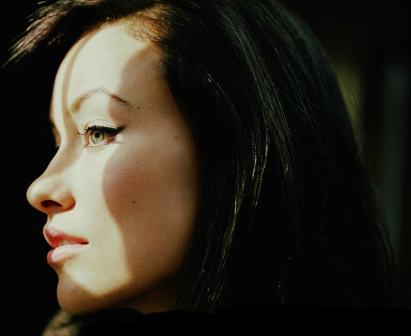 woman in profile with sunlight