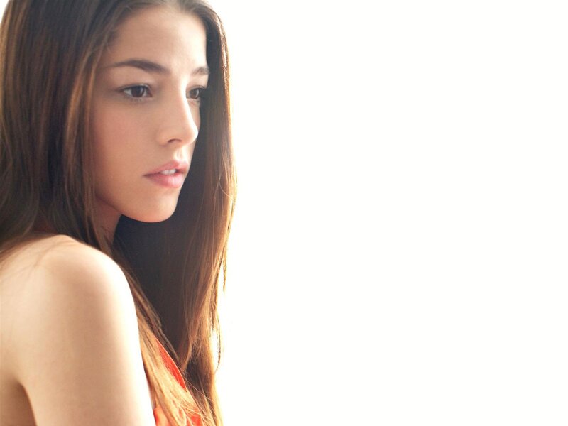 woman in profile with sunlight
