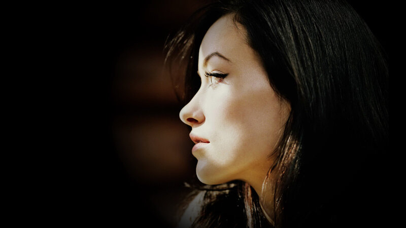 woman in profile with sunlight