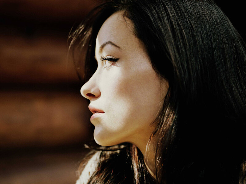 woman in profile with sunlight
