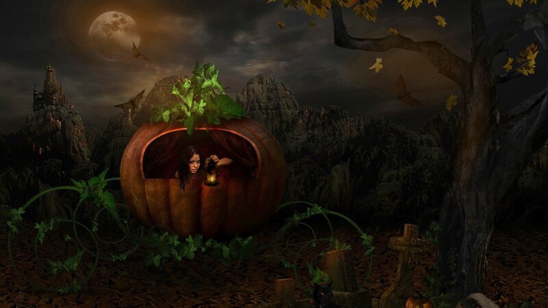 Woman in Pumpkin Carriage — Brown