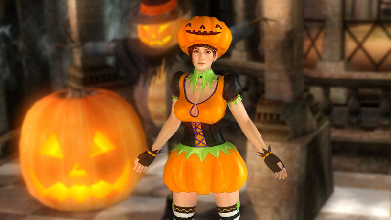 Woman in Pumpkin Costume — Orange