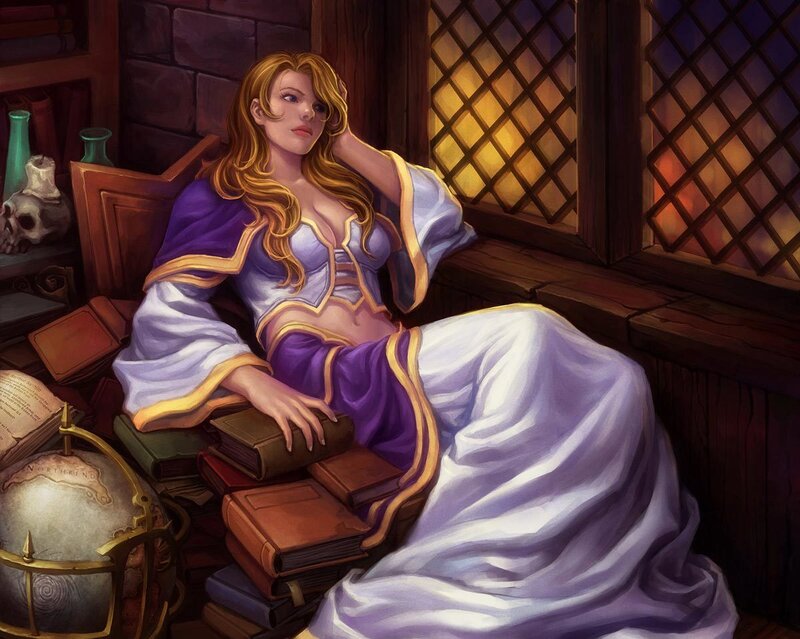 Woman in Purple and White Dress — Contemplative