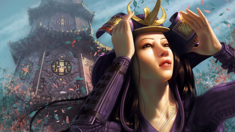 Woman in Purple Armor