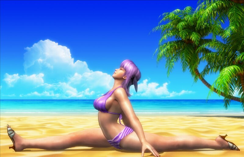 Woman in Purple Bikini — Blue, Serene