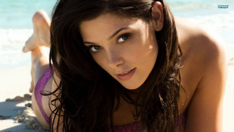 Woman in Purple Bikini — Brown