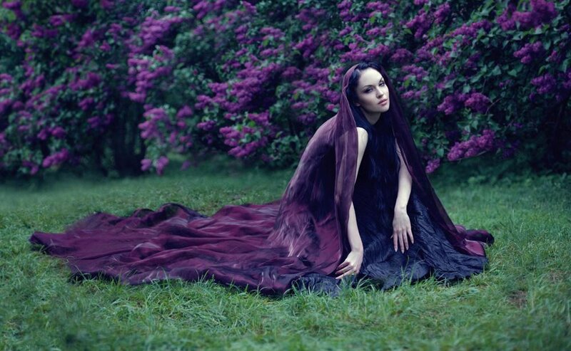 Woman in Purple Cloak