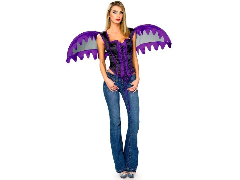 woman in purple costume