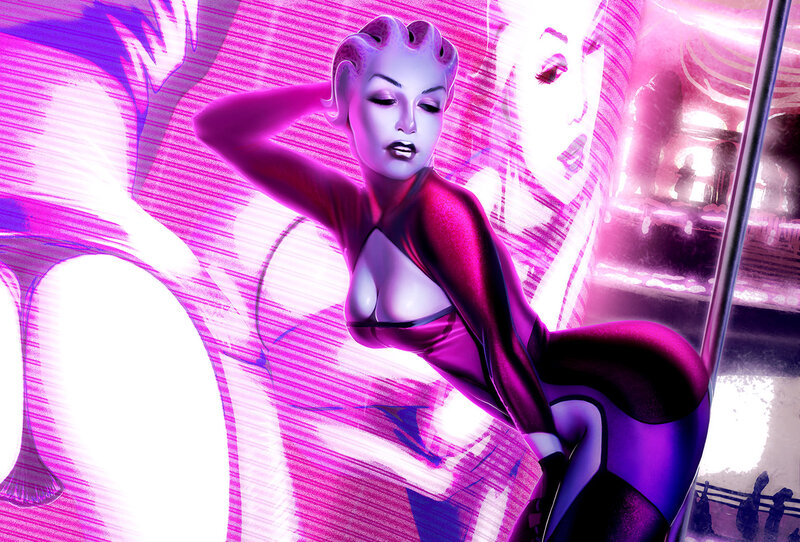 woman in purple costume