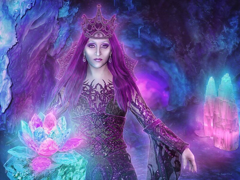 Woman in Purple Crown