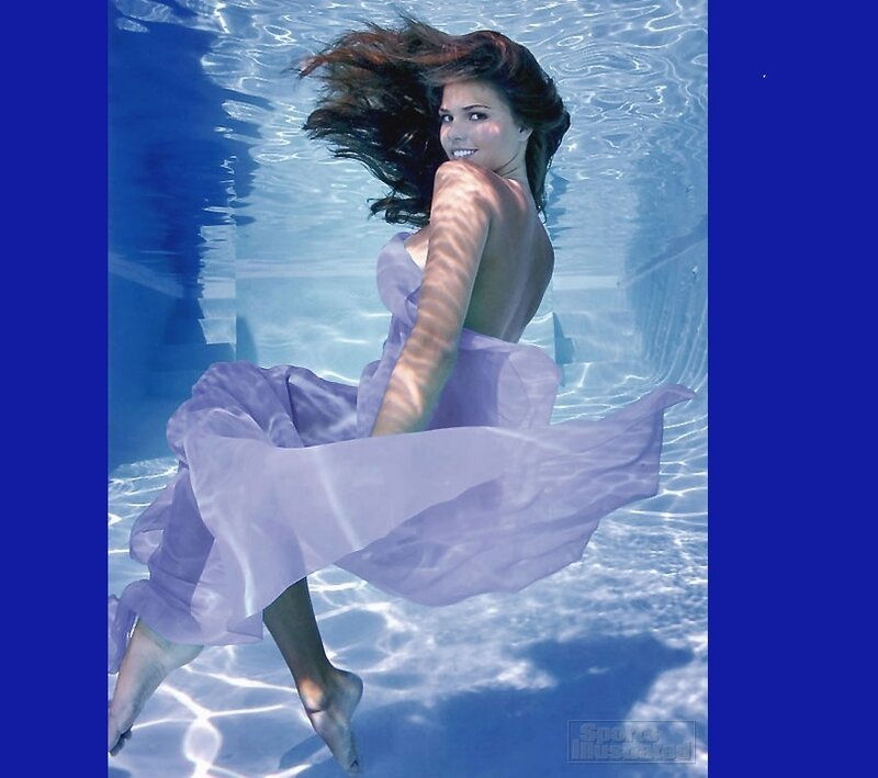Woman in Purple Dress — Blue, Serene