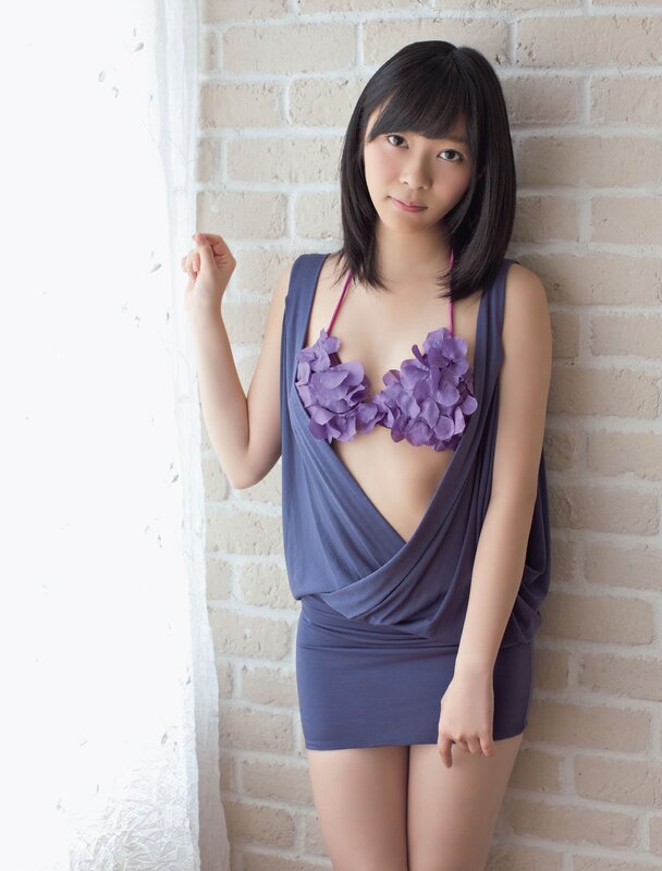 Woman in Purple Dress — Calm, Afternoon, Photograph, Brick Wall