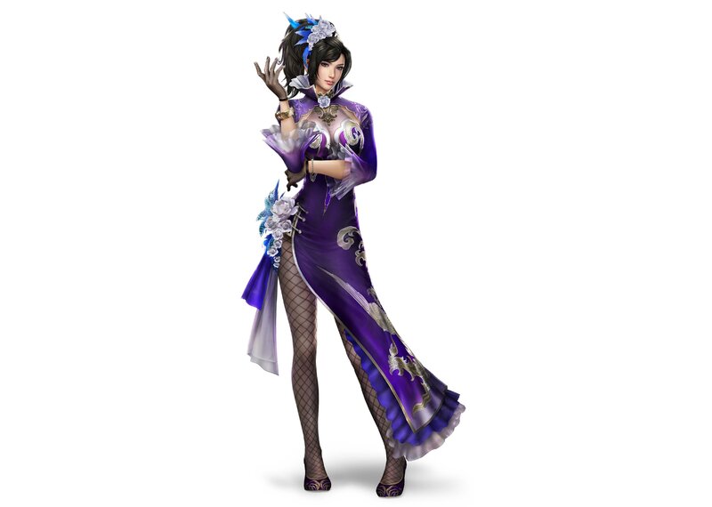 Woman in Purple Dress — Confident, 3d Render