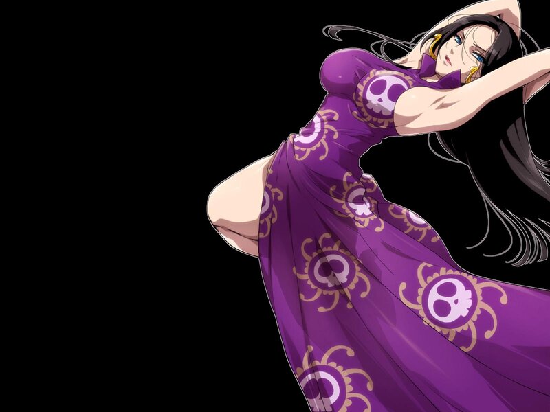 Woman in Purple Dress — Dramatic, Anime