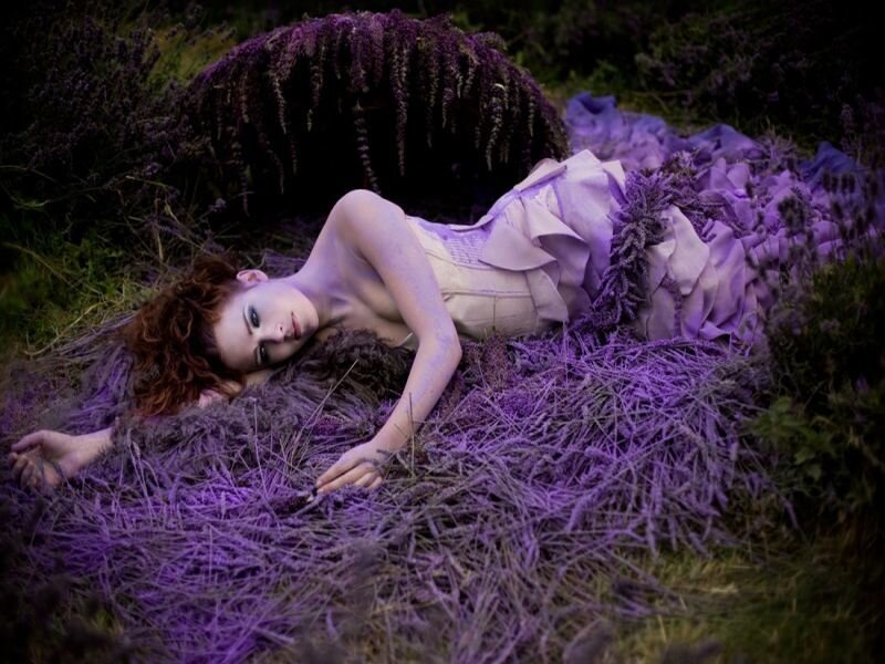 Woman in Purple Dress — Dramatic, Evening