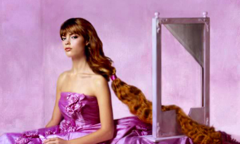 Woman in Purple Dress — Dramatic, Painting