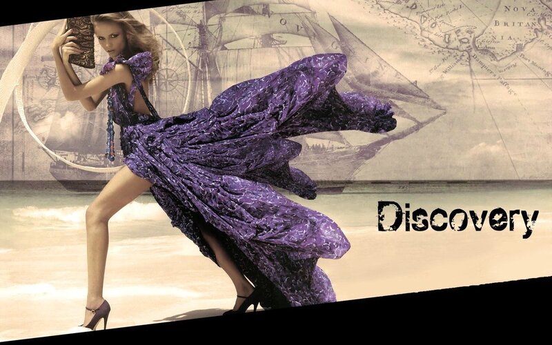 Woman in Purple Dress — Dramatic, Photograph, Ship