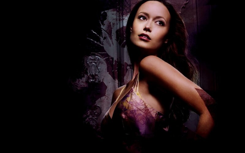 Woman in Purple Dress — Dramatic, Photograph, Wall, Lighting