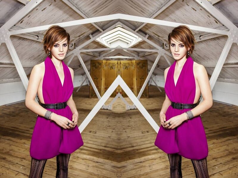 Woman in Purple Dress — Magenta