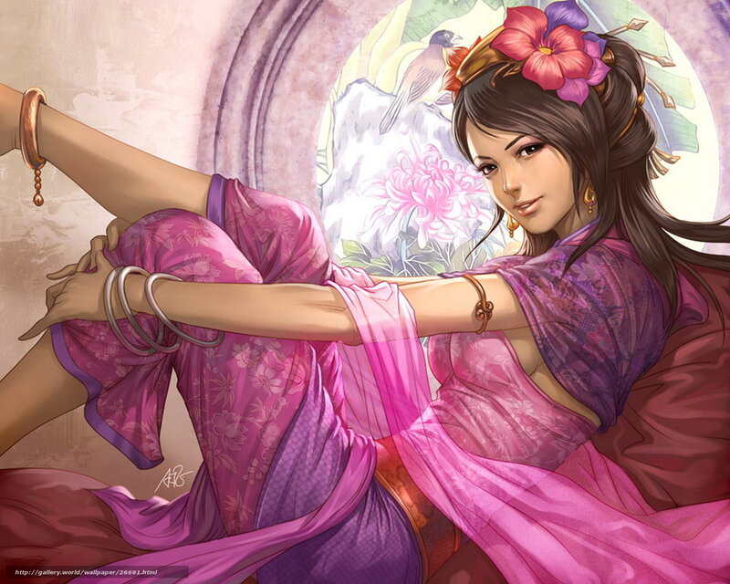 woman in purple dress