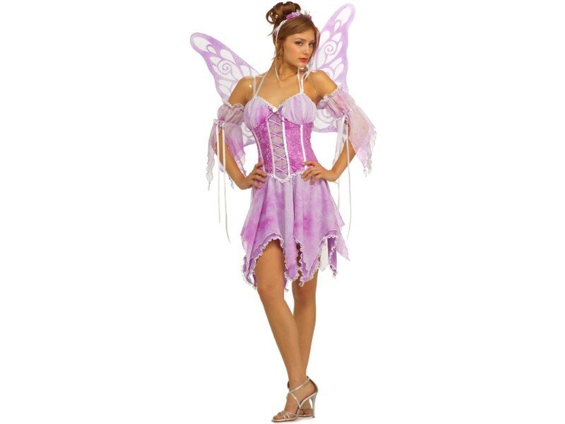 woman in purple fairy costume