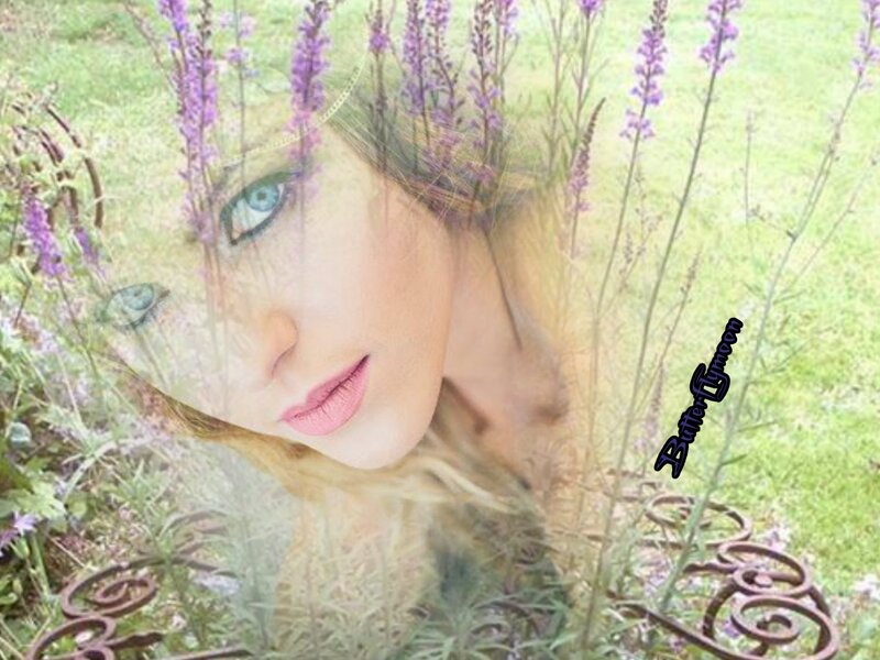 Woman in Purple Flowers — Dreamy, Summer