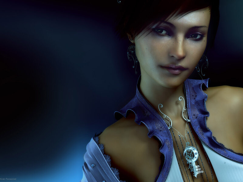 woman in purple garment