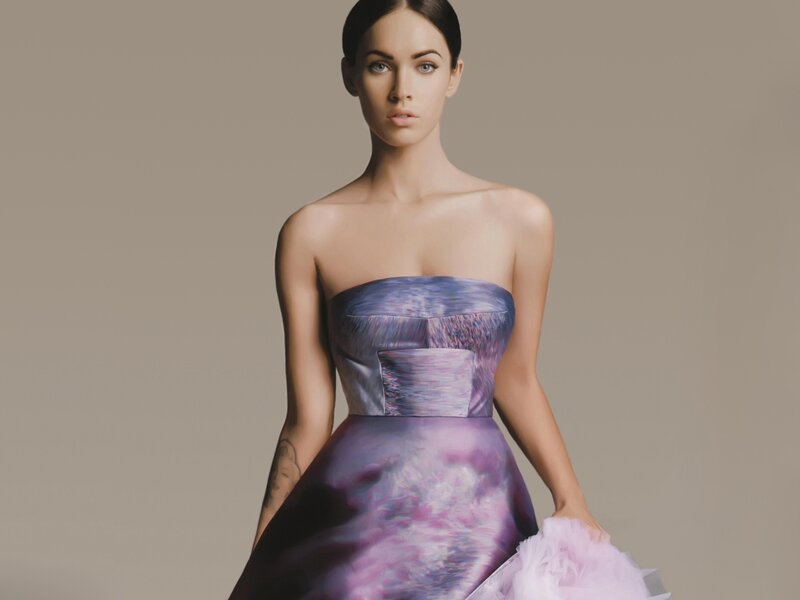 woman in purple gown