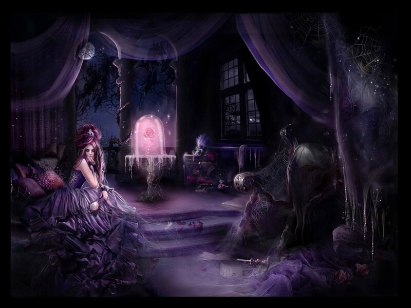 Woman in Purple Gown — Dark