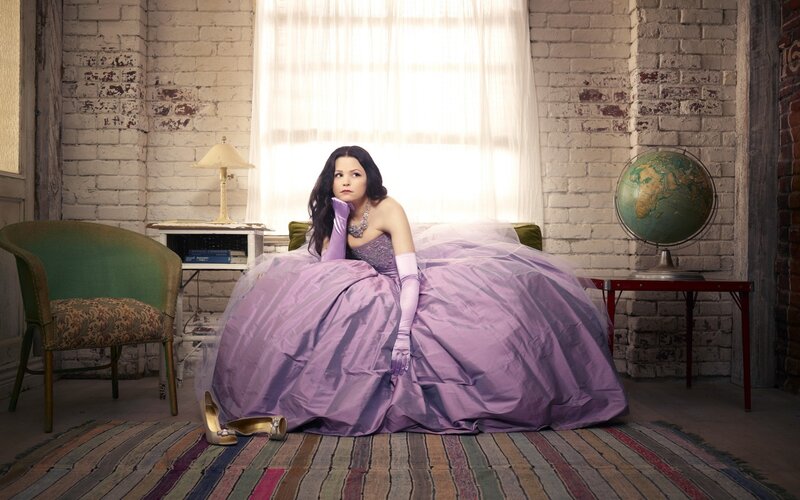 Woman in Purple Gown — Dramatic, Afternoon, Photograph, Globe