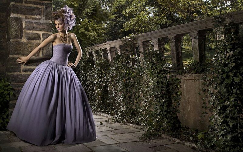 Woman in Purple Gown — Dramatic, Afternoon
