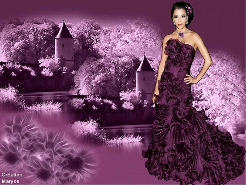 Woman in Purple Gown — Dramatic, Digital Art