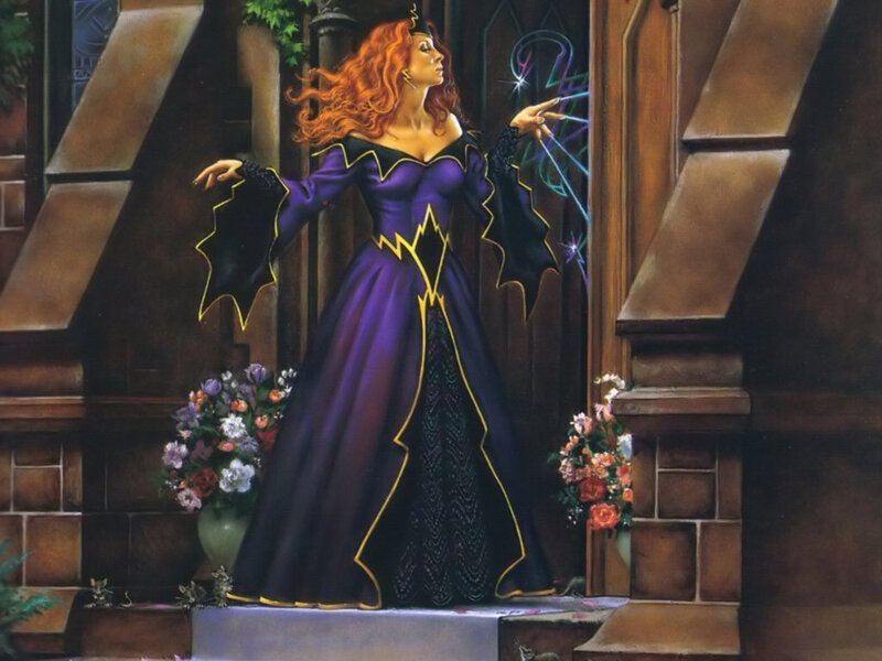 Woman in Purple Gown — Dramatic, Illustration