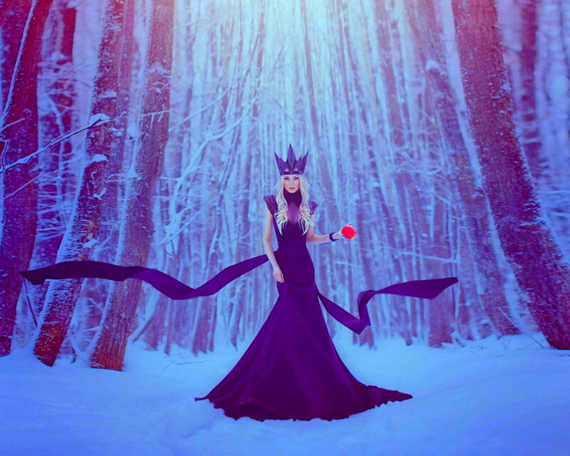Woman in Purple Gown — Dramatic, Winter