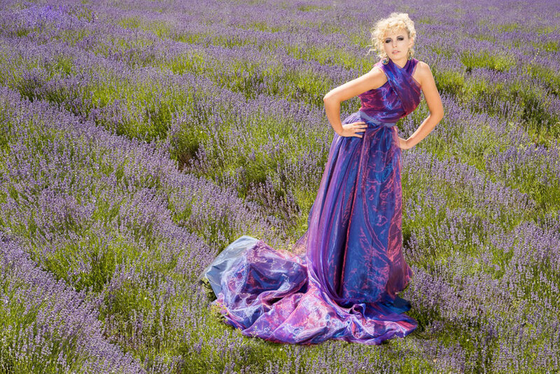 Woman in Purple Gown — Serene, Afternoon