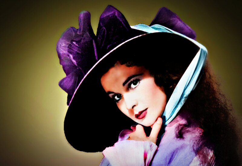 Woman in Purple Hat — Dramatic, Photograph, Scarf