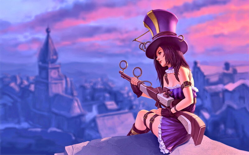 Woman in Purple Hat — Dramatic, Sunset