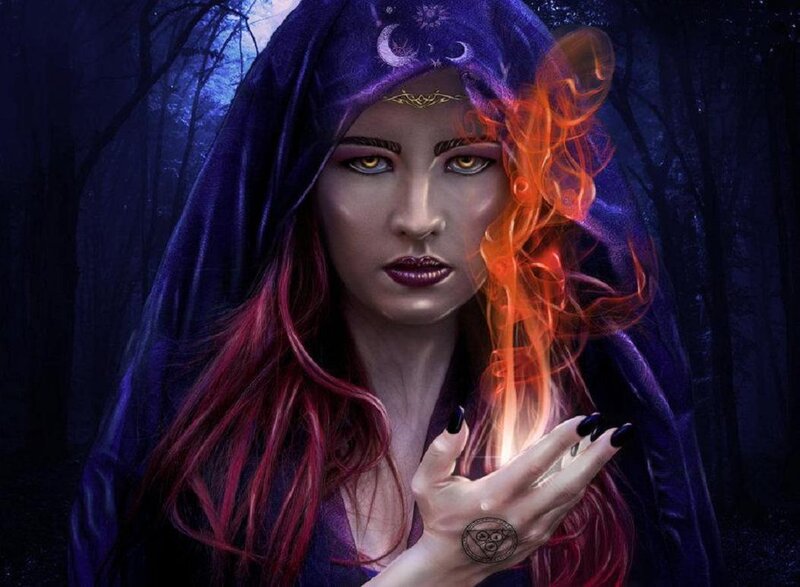 Woman in Purple Hood — Dramatic, Night
