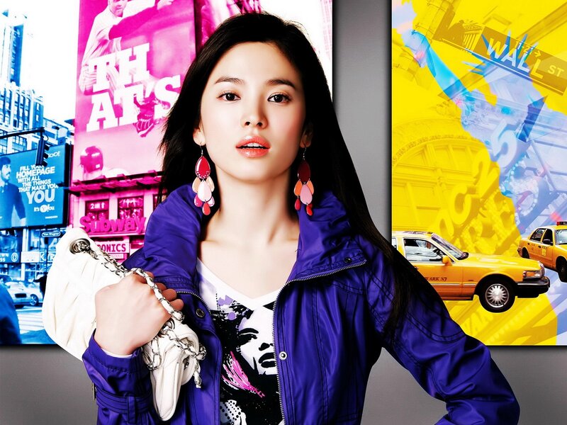 woman in purple jacket