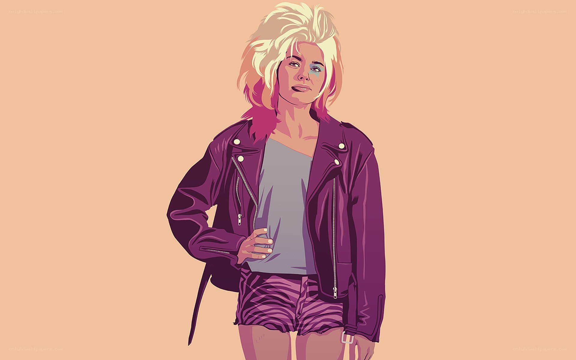 woman in purple jacket